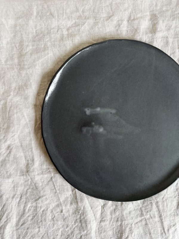 charcoal grey plate large